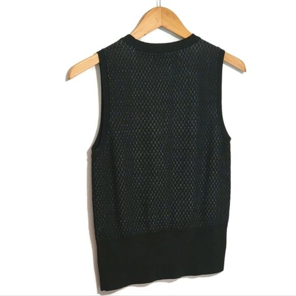 Rachel Roy Crewneck Sleeveless Black and White Knit Sweater Size M - Picture 9 of 12